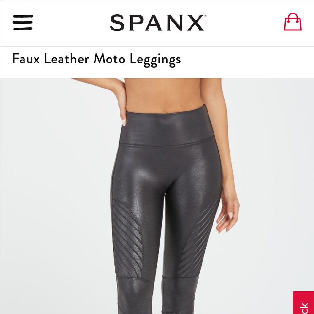 SPANX Faux Leather Moro Leggings